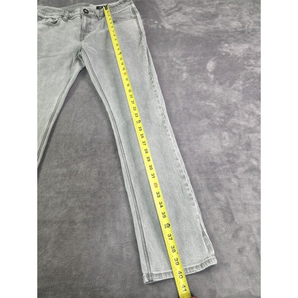 Volcom 2X4 Skinny Denim Jeans Mens Size 34 Gray Stretch Skate Street Wear C38-19 - Picture 2 of 11